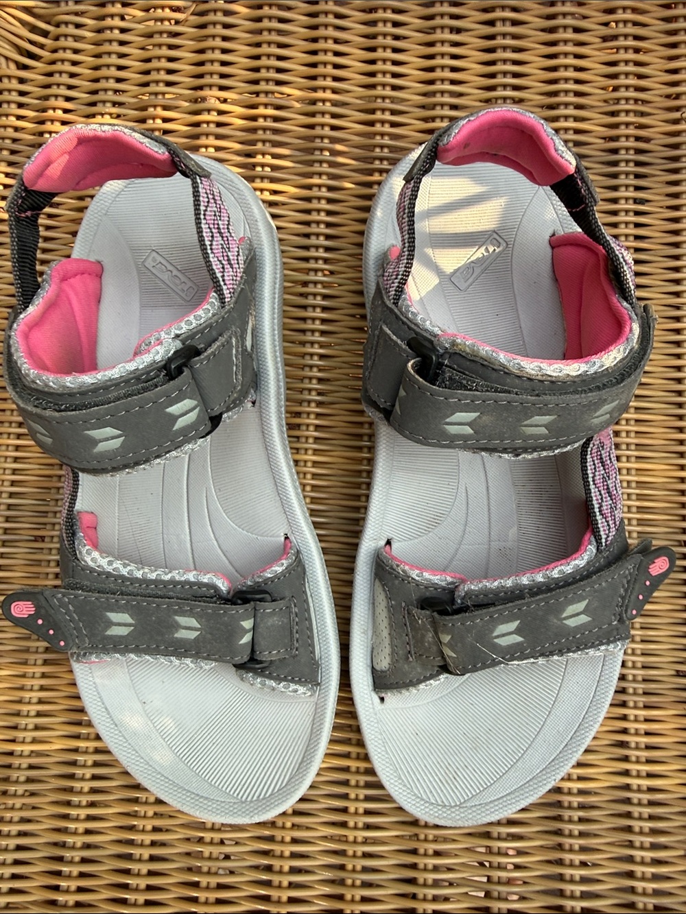Teva Gray and Pink Adjustable Sport Sandals, size 6, new